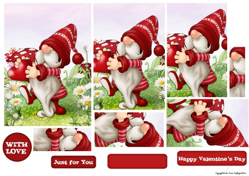 Valentines Day Gnome Heart Pyramid
