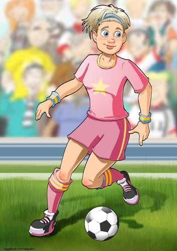 Womens Football Dudess Pink Strip A4