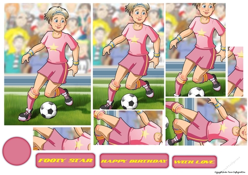 Womens Football Dudess Pink Strip Pyramid