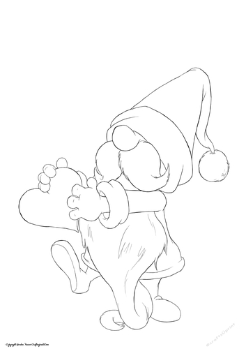 Valentines Day Gnome Heart Digital Stamp