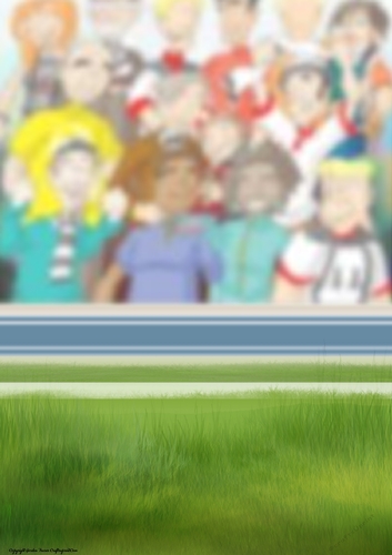 Football Dude Light Blue Pitch Scene