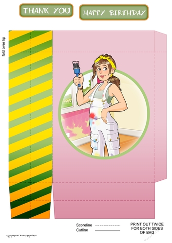 Painter/Decorator Dudess Mini Gift Bag
