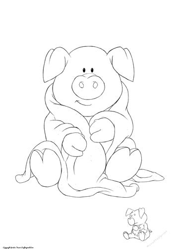 Pigs in Blankets Tootsie Digital Stamp