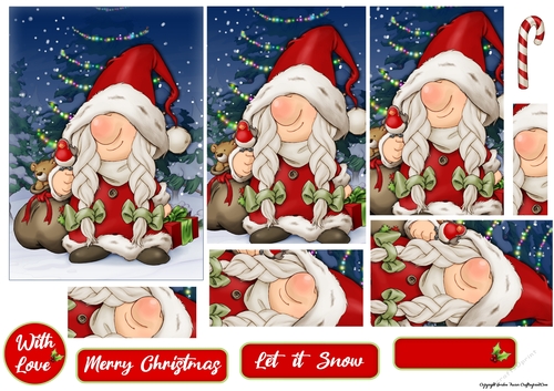 Mrs Christmas Gnome Pyramid