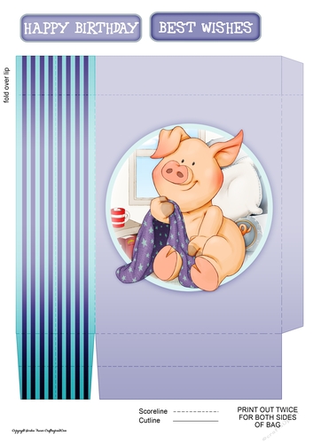 Pigs in Blankets Pumpkin Mini Gift Bag