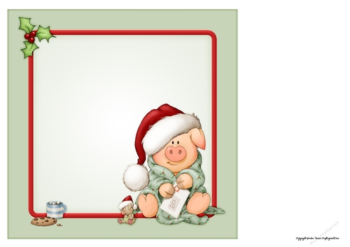 Pigs in Blankets Tootsie Christmas 8x8 Quick Card