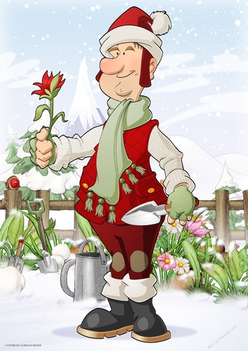 Christmas Gardening Dude A4