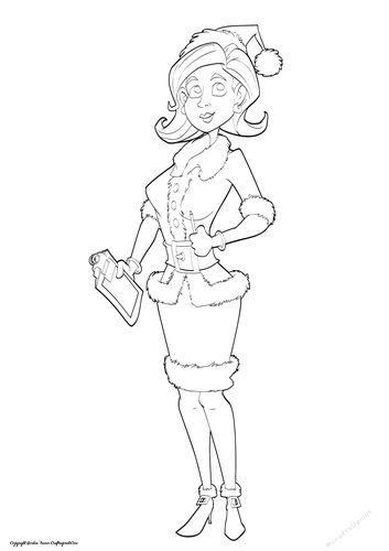 Mrs Claus Digital Stamp
