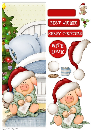Pigs in Blankets Tootsie Christmas Large Vertical DL