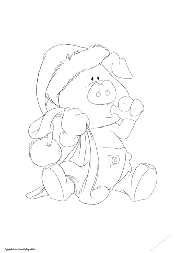Pigs in Blankets Pod Christmas Digital Stamp
