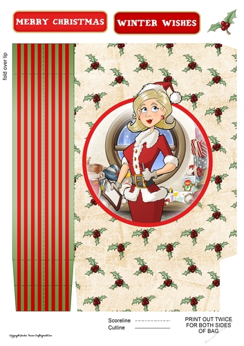 Mrs Claus Mini Gift Bag