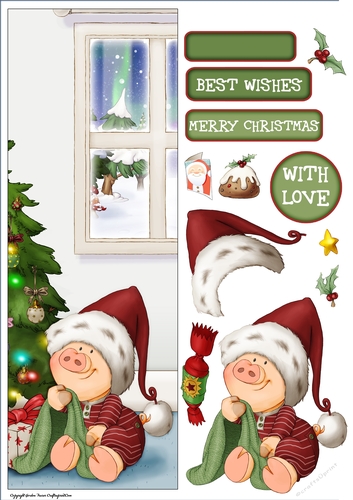 Pigs in Blankets Pumpkin Christmas Large Vertical DL