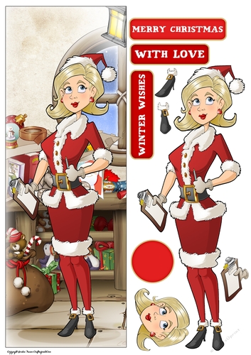 Mrs Claus Large Vertical DL