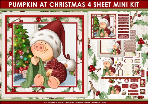 Pigs in Blankets Pumpkin Christmas 4 Sheet Mini Kit