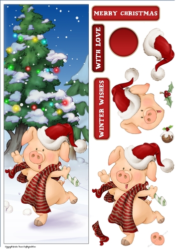 Pigs in Blankets Pip Christmas Large Vertical DL