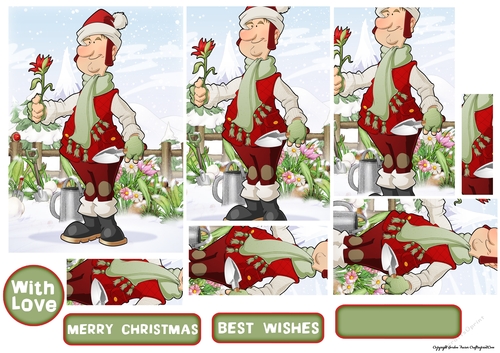Christmas Gardening Dude Pyramid