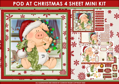 Pigs in Blankets Pod Christmas 4 Sheet Mini Kit