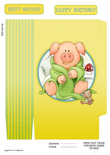 Pigs in Blankets Tootsie Mini Gift Bag