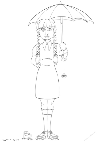 Raven Goth Dudess Digital Stamp