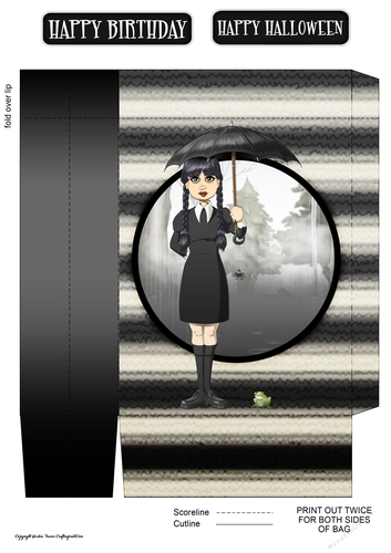 Raven Goth Dudess Mini Gift Bag