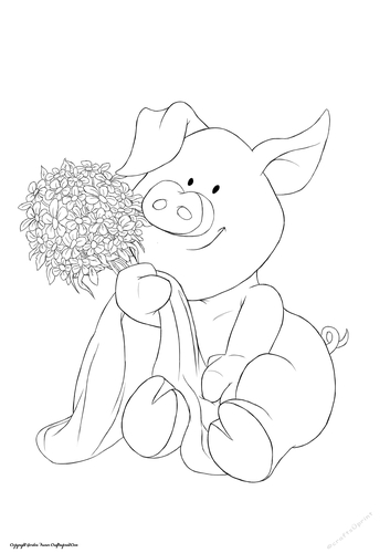 Pigs in Blankets Pumpkin Valentine Digital Stamp