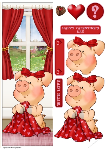 Pigs in Blankets Truffle Valentine Large Vertical DL