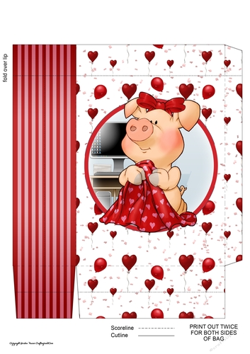 Pigs in Blankets Truffle Valentine Mini Gift Bag