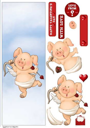 Pigs in Blankets Pip Valentine Large Vertical DL