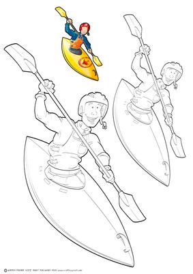 Canoe/kayak Dude Digi Stamp.