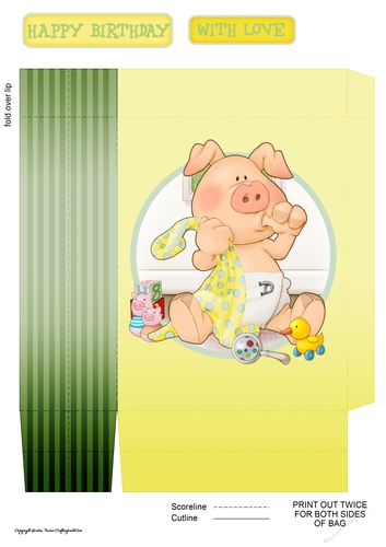 Pigs in Blankets Pod Mini Gift Bag