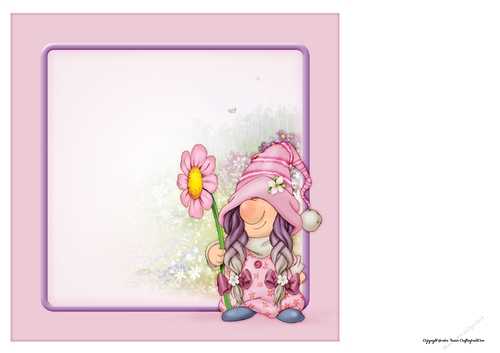 Mothers Day Gnome 8x8 Quick Card Insert