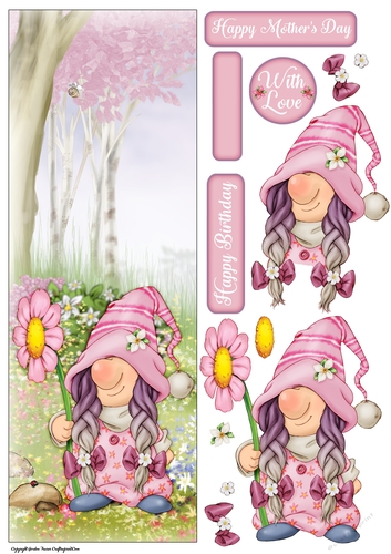 Mothers Day Gnome Large Vertical DL