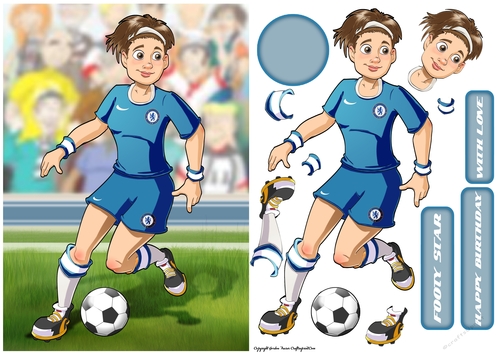 Womens Football Dudess Blue Strip 