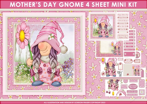 Mothers Day Gnome 4 Sheet Mini Kit