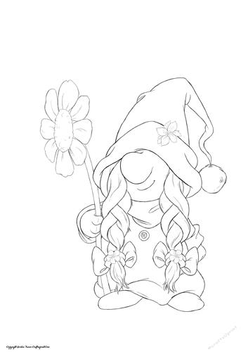 Mothers Day Gnome Digital Stamp