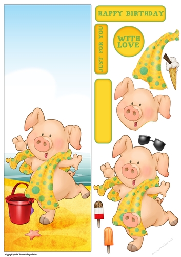 Pigs in Blankets Pip Large Vertical Dl