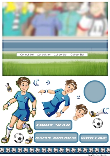 Womens Football Dudess Blue Strip Slider