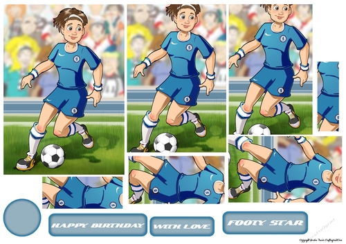 Womens Football Dudess Blue Strip Pyramid
