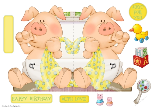 Pigs in Blankets Pod Shaped Card