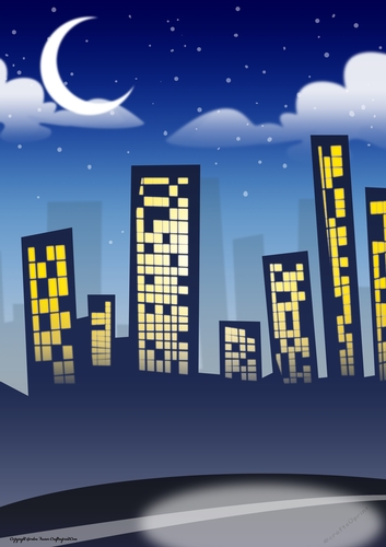 Night on the Town City Scene