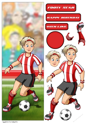 Womens Football Dudess Red, White Strip Large Vertical DL