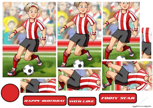 Womens Football Dudess Red, White Strip Pyramid