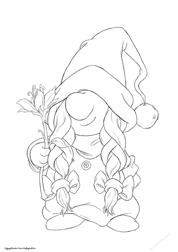 Mrs Gnome Summer Digital Stamp