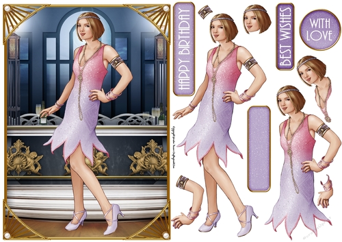 Art Deco Lady Arabella (Lilac)
