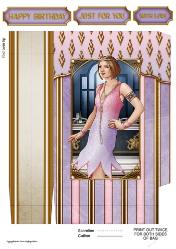 Art Deco Lady Arabella (Lilac) Mini Gift Bag