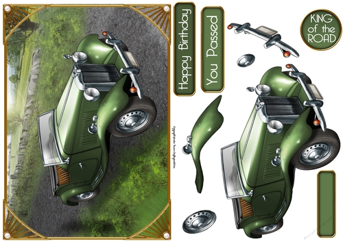 Vintage Sports Car (Green)