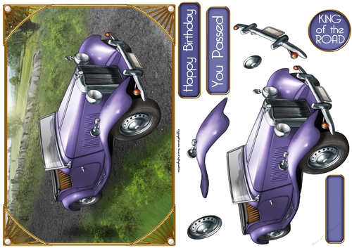 Vintage Sports Car (Lilac)