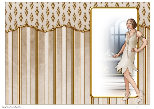 Art Deco Lady Arabella (Cream) Insert