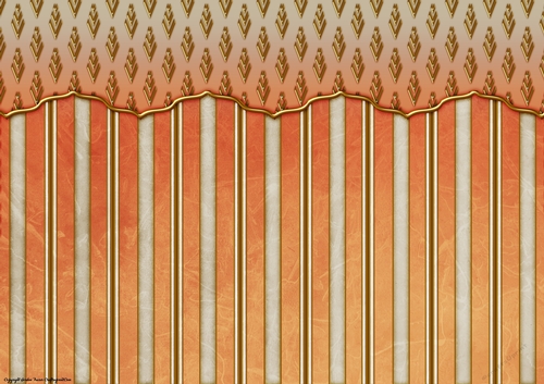 Art Deco Triple Stripe Paper (Peach)