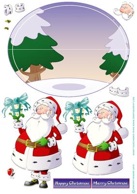 Santa Dude Wobble Card.